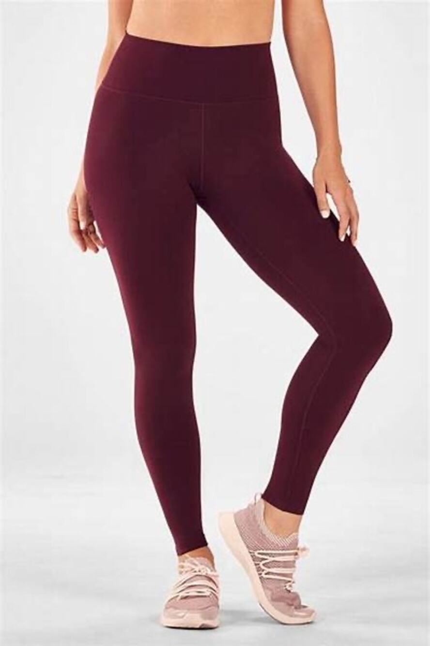 Fabletics Burgandy Powerhold Leggings Size M